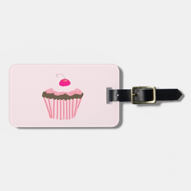Cupcake med körsbär bagagebricka (Horisontell Framsida)