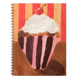 Cupcake med vaniljglasyr anteckningsbok