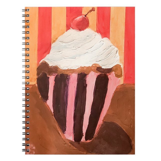 Cupcake med vaniljglasyr anteckningsbok (Framsidan)