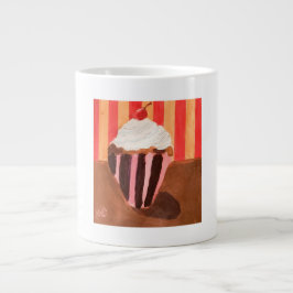 Cupcake med vaniljglasyr jumbo mugg