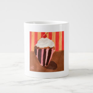 Cupcake med vaniljglasyr jumbo mugg