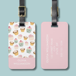 Cupcake-mönster bagagebricka