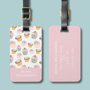 Cupcake-mönster bagagebricka