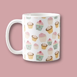 Cupcake-mönster Kaffemugg