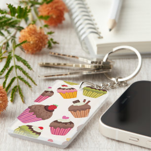 Cupcake-mönster, Muffin-mönster, Choklad, Hjärtan