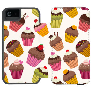 Cupcake-mönster, Muffin-mönster, Choklad, Hjärtan