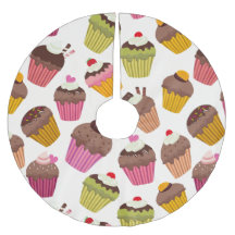 Cupcake-mönster, Muffin-mönster, Choklad, Hjärtan