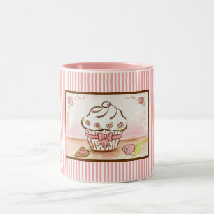 Cupcake-mugg Två-Tonad Mugg