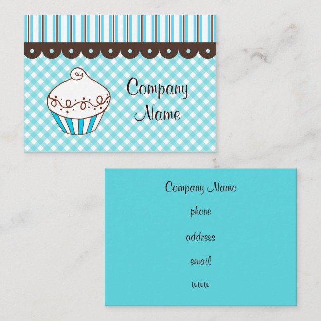 Cupcake Näringslivskort Visitkort (Fram/baksida)