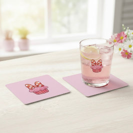 Cupcake Paper Coaster Underlägg Papper Kvadrat