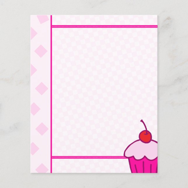 Cupcake-papper Flygblad (Framsidan)