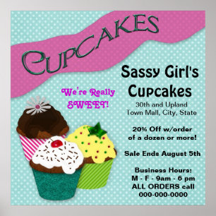 CUPCAKE POSTER - UNDERBAR REKLAM PERSONLISERA