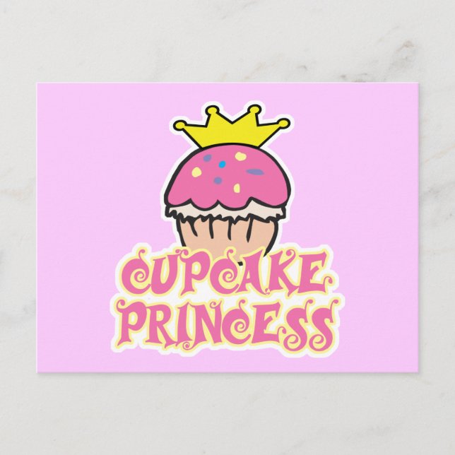 Cupcake Prinsessa Vykort (Framsida)