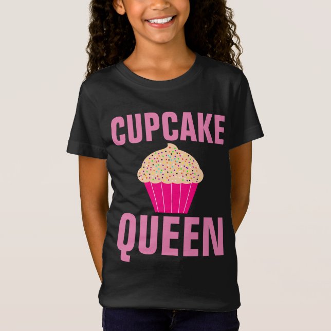 CUPCAKE QUEEN Girls T-Shirts (Framsida)