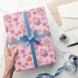 Cupcake Retro Alla hjärtans dags presentpapper