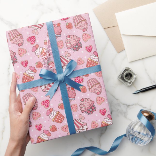 Cupcake Retro Alla hjärtans dags presentpapper (Gifting)