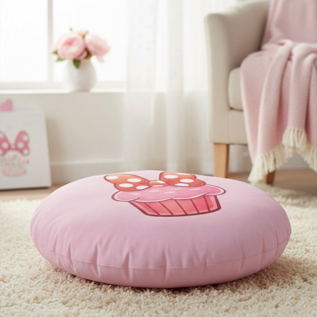 Cupcake Round Pillow Rund Kudde (Skapare uppladdad)