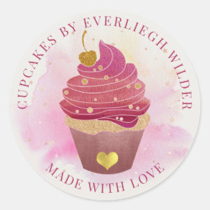 Cupcake runt klistermärke