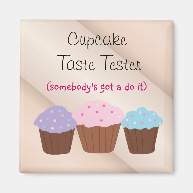 Cupcake Smaktestare Magnet (Framsidan)