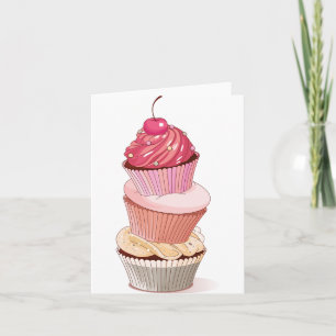 Cupcake Stack Notkort Kort