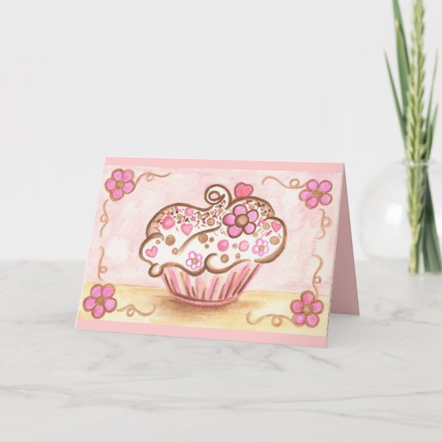 Cupcake Tacksamhetskort Tack Kort (Framsida)
