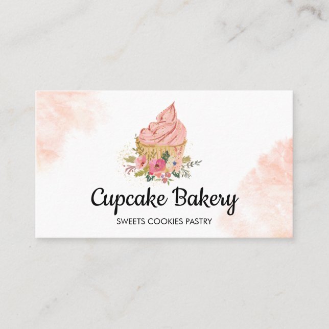 Cupcake Tårta Bagare Konditor Visitkort (Framsida)