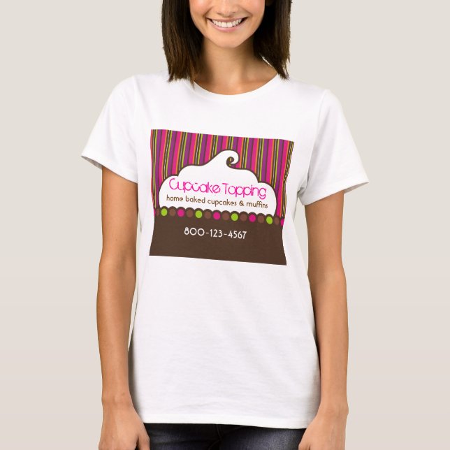 Cupcake Topping Retro T-shirt (Framsida)