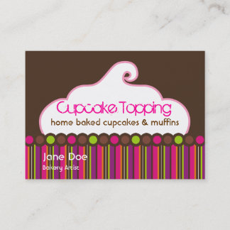 Cupcake Topping Retro Visitkort