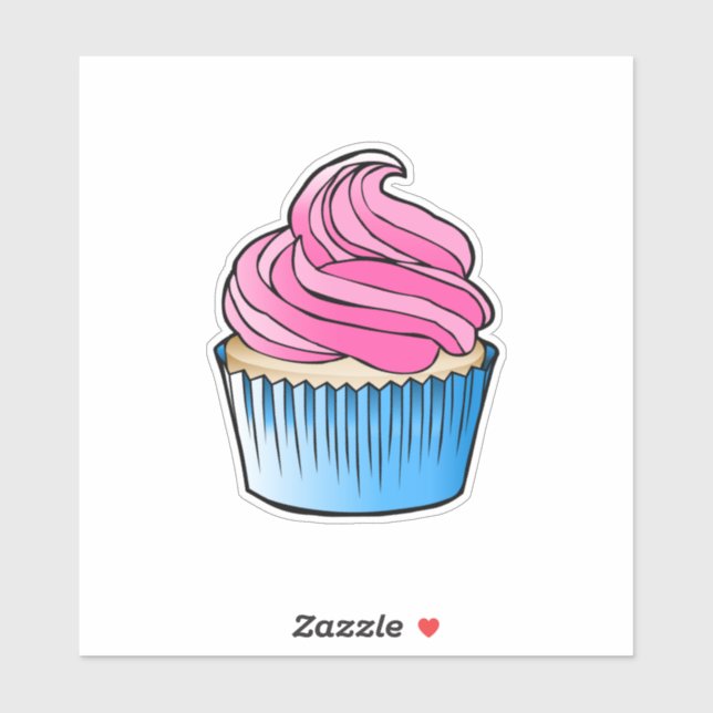 Cupcake vinyldekal klistermärken (Ark)