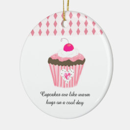 Cupcakes är som varma kramar julgransprydnad keramik
