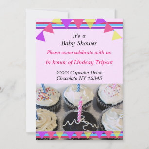 Cupcakes Baby Shower Inbjudan