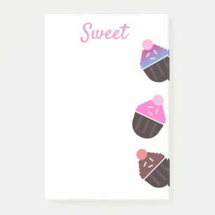 Cupcakes Bageri Sött Frosting Post-it-lappar Post-it Block