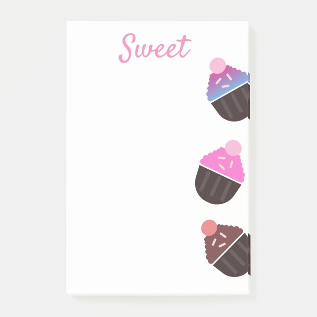 Cupcakes Bageri Sött Frosting Post-it-lappar Post-it Block (Framsida)