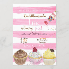 Cupcakes Birthday Invitation, Cupcakes Invitation Inbjudningar