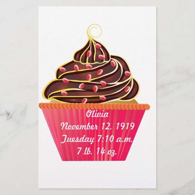 Cupcakes Brevpapper (Framsida)