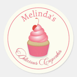 Cupcakes eller bakverk runda dekaler runt klistermärke