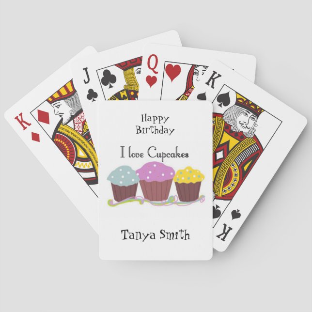 Cupcakes gör mig glad casinokort (Baksidan)