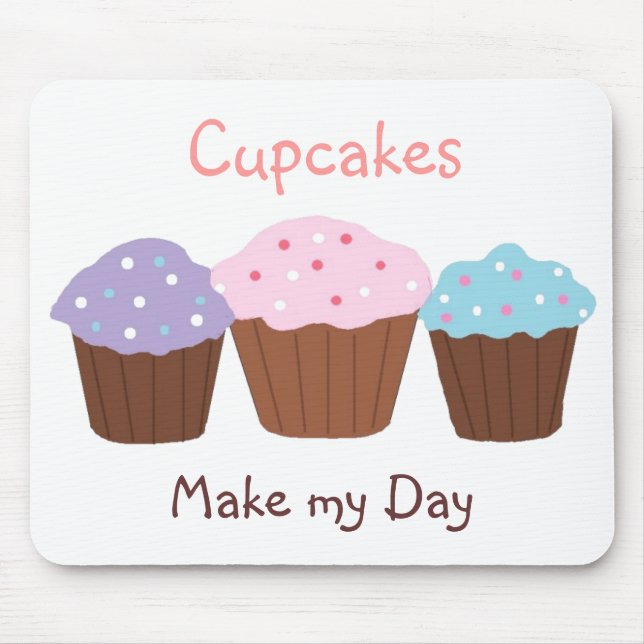 Cupcakes gör min dag musmatta (Framsidan)