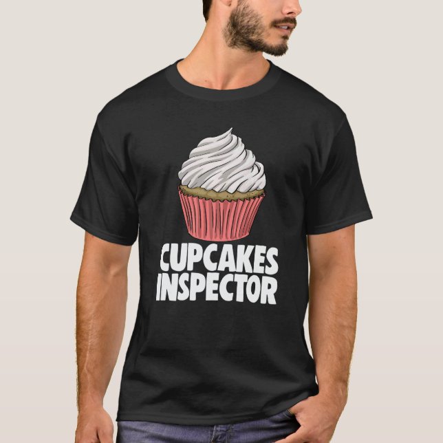 Cupcakes Inspector  Women Baking Muffins Love T Shirt (Framsida)