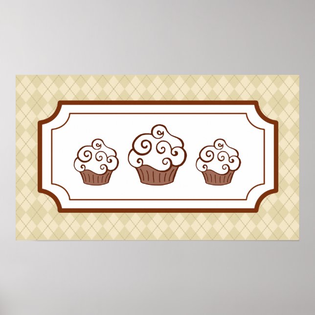 Cupcakes konsttryck poster (Framsidan)