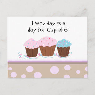 Cupcakes med en söt text vykort