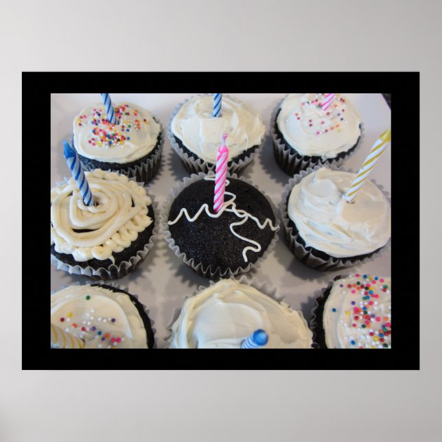 Cupcakes med ljus poster (Framsidan)