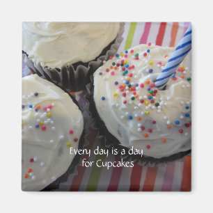 Cupcakes med söta fraser magnet