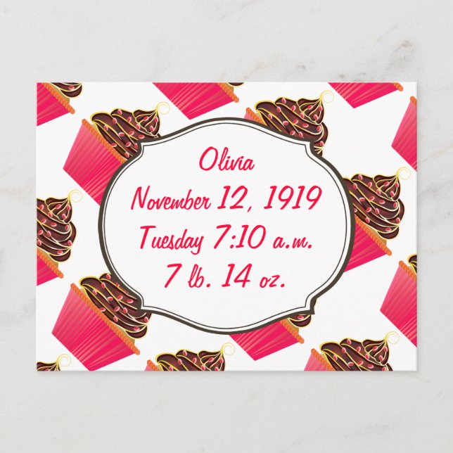 Cupcakes Vykort (Framsida)