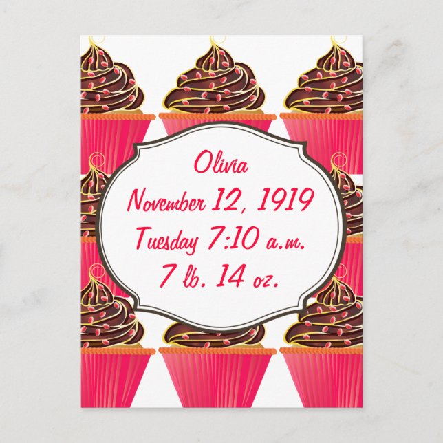 Cupcakes Vykort (Framsida)