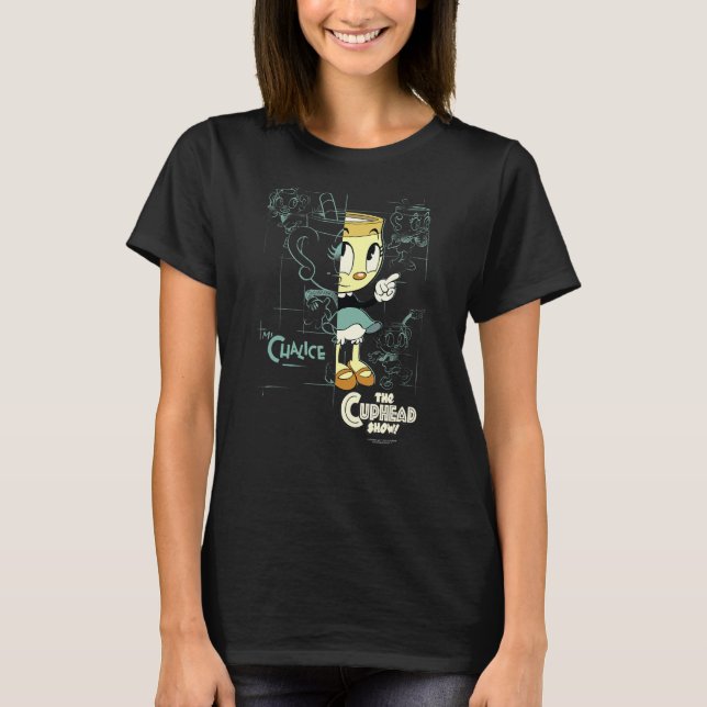 Cuphead show Chalice halv Sketch T Shirt (Framsida)