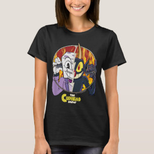 Cuphead show Kung Dice och Djävulen Split Pos T Shirt