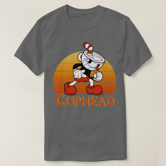 Cuphead Vintage Sunset T Shirt (Design framsida)
