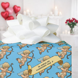 Cupid Alla Hjärtans Dag Lägg Till Namn Pixel Art M Presentpapper