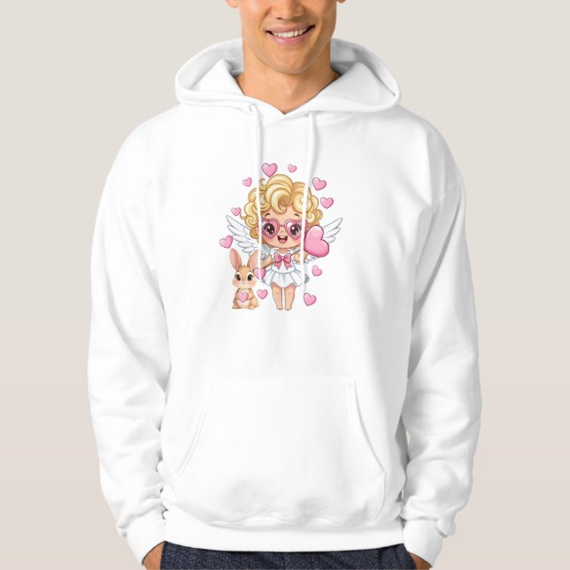 Cupid and Bunny Dance Hoodie (Framsida)
